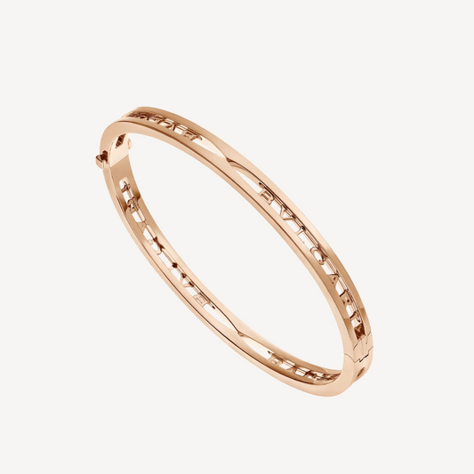 [Renovia Jewelry]ZERO 1 SPIRAL LOGO PINK GOLD BRACELET