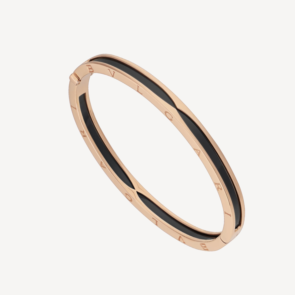 [Renovia Jewelry]ZERO 1 PINK GOLD WITH BLACK CERAMIC BRACELET
