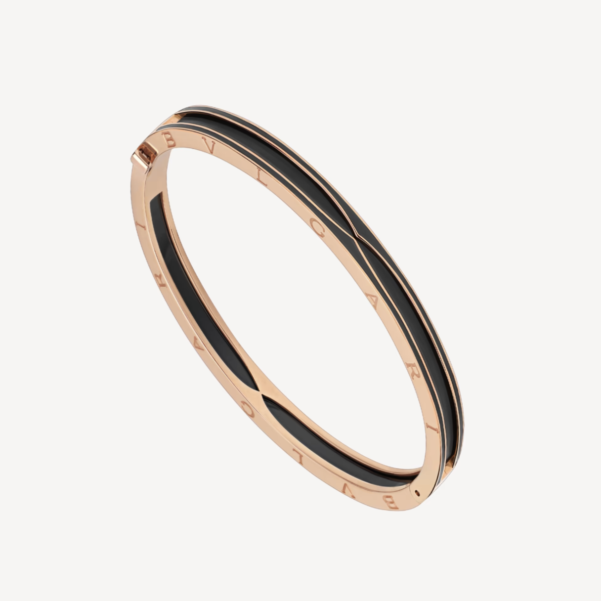 [Renovia Jewelry]ZERO 1 PINK GOLD WITH MATTE BLACK CERAMIC BRACELET