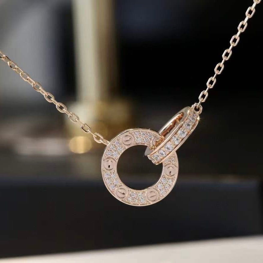 [Renovia Jewelry]LOVE  FULL DIAMOND PENDANT NECKLACE