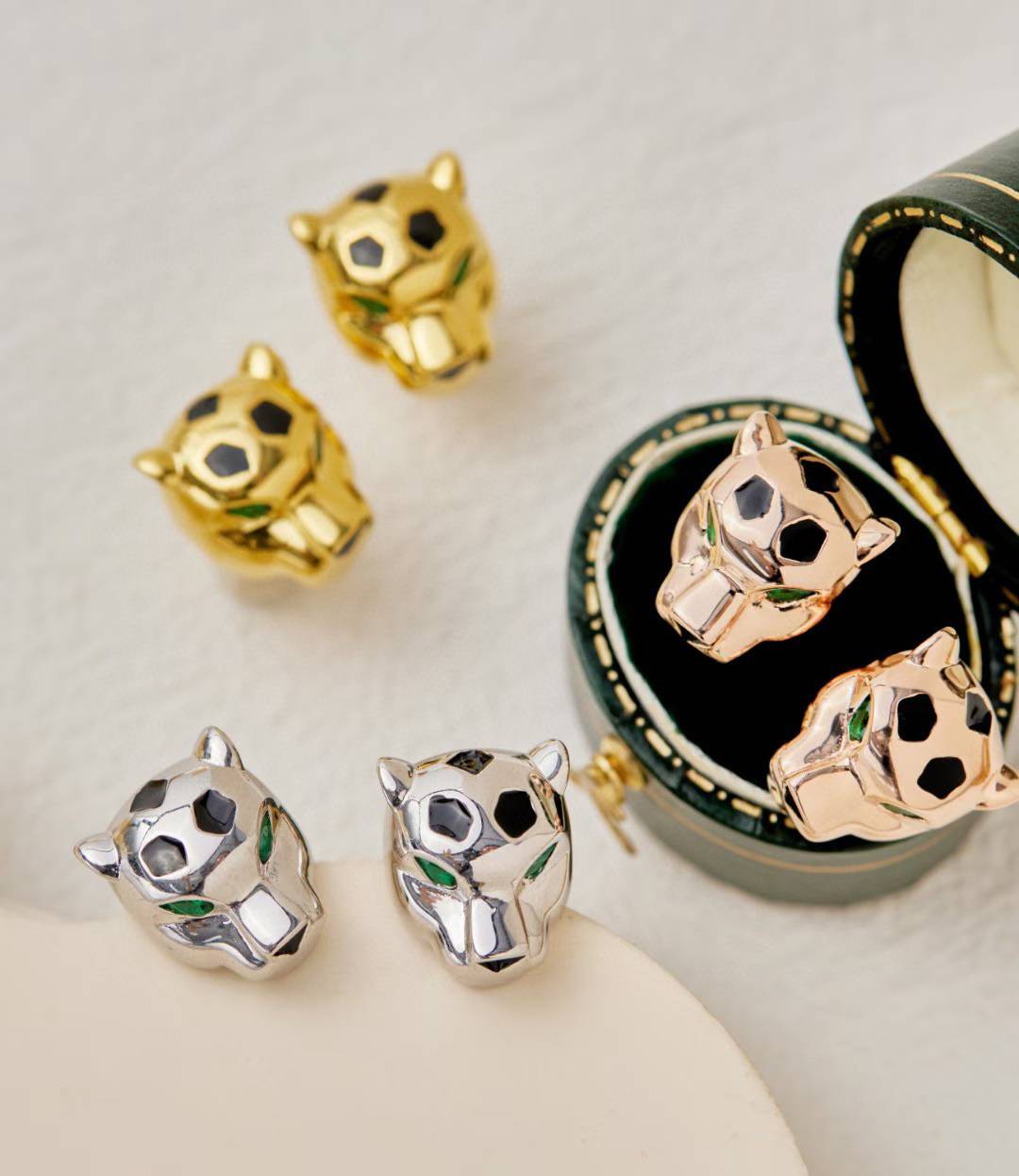 [Renovia Jewelry]CHRRTAH-PRINT STUD EARRINGS, THREE COLORS