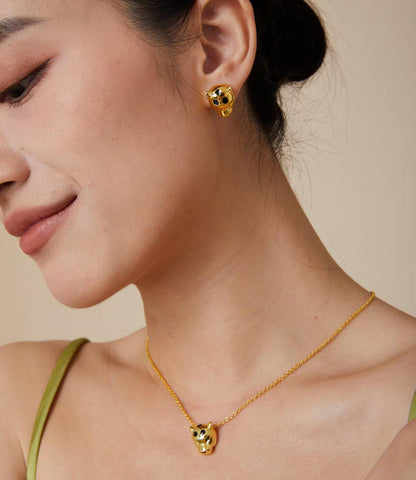 [Renovia Jewelry]CHRRTAH-PRINT STUD EARRINGS, THREE COLORS