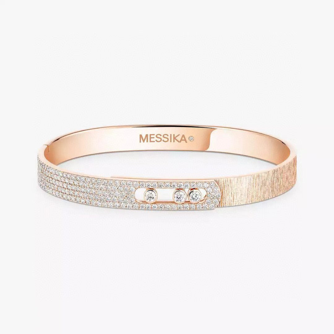 [Renovia Jewelry]2026 BRAND-NEW FROSTED BRACELET WITH DIAMONDS THREE COLORS