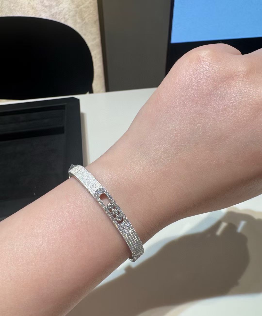 [Renovia Jewelry]2026 BRAND-NEW FROSTED BRACELET WITH DIAMONDS THREE COLORS