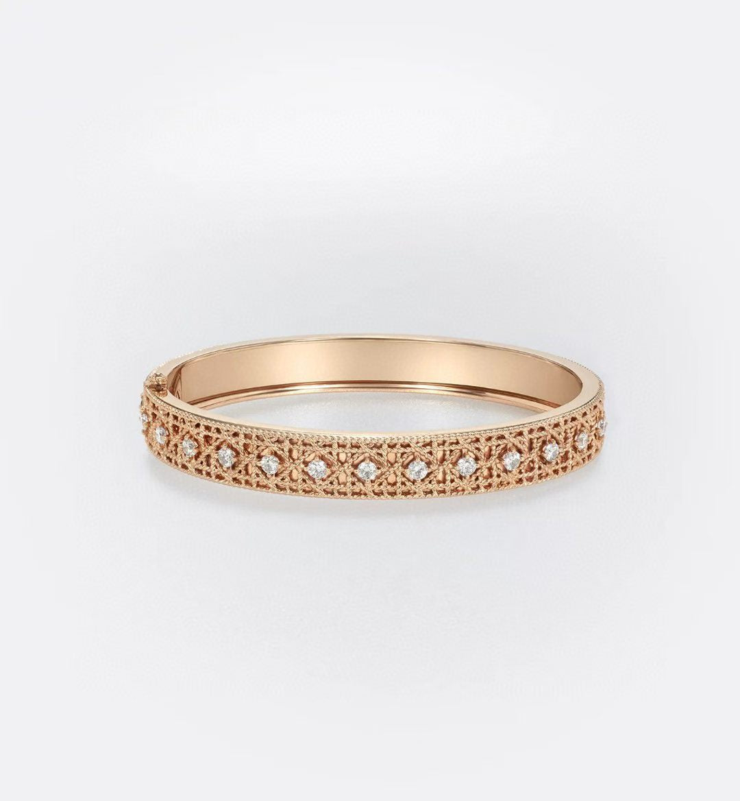 [Renovia Jewelry]2026 WOVEN-PATTERN BRACELET SET WITH FULL DIAMOND INLAY THREE-COLORS