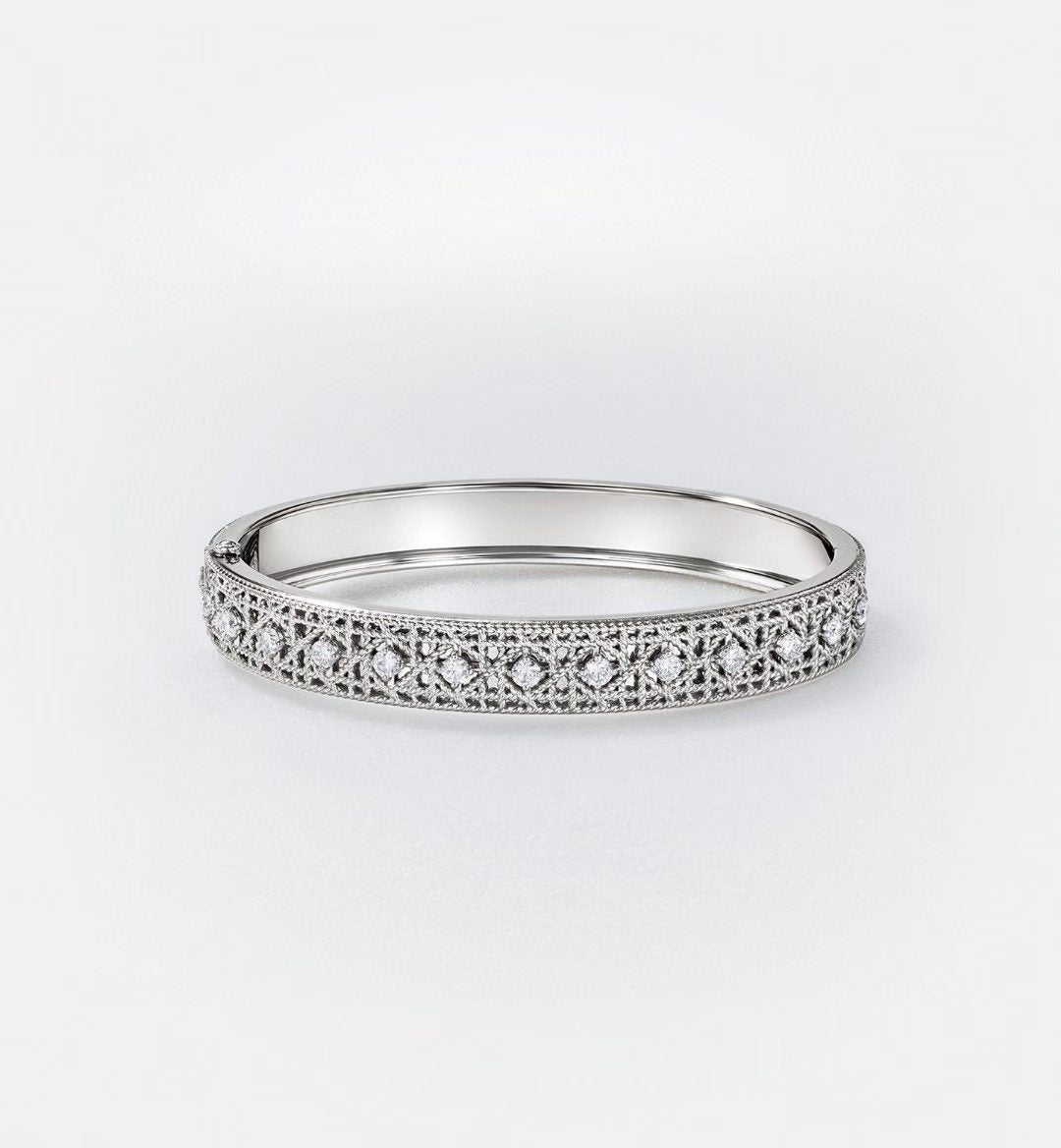 [Renovia Jewelry]2026 WOVEN-PATTERN BRACELET SET WITH FULL DIAMOND INLAY THREE-COLORS