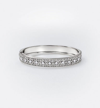 [Renovia Jewelry]2026 WOVEN-PATTERN BRACELET SET WITH FULL DIAMOND INLAY THREE-COLORS