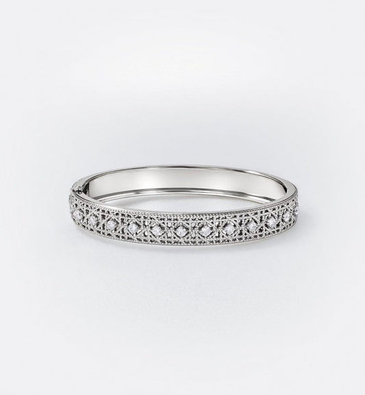 [Renovia Jewelry]2026 WOVEN-PATTERN BRACELET SET WITH FULL DIAMOND INLAY THREE-COLORS