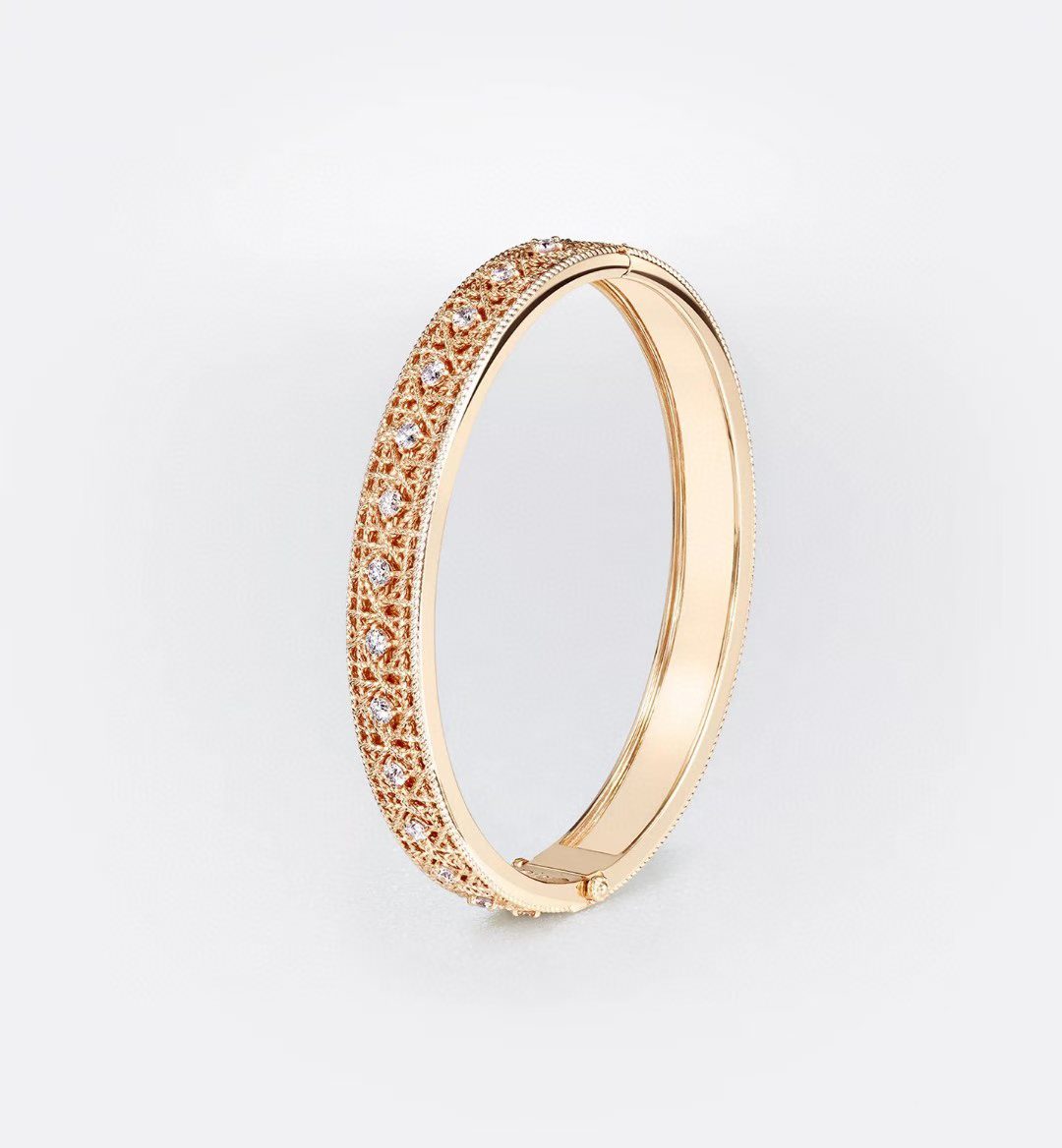 [Renovia Jewelry]2026 WOVEN-PATTERN BRACELET SET WITH FULL DIAMOND INLAY THREE-COLORS