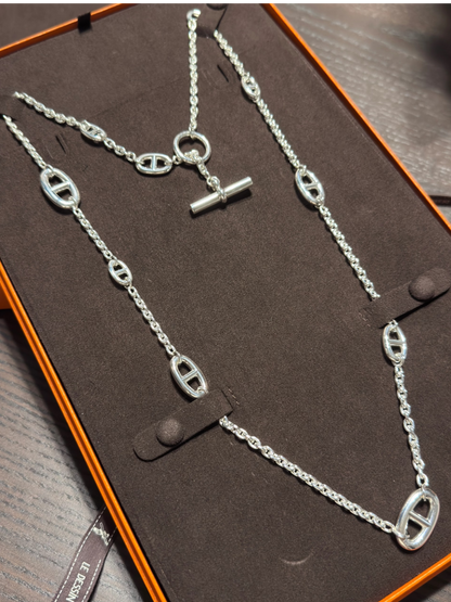 [Renovia Jewelry]Classic Silver Sweater Chain