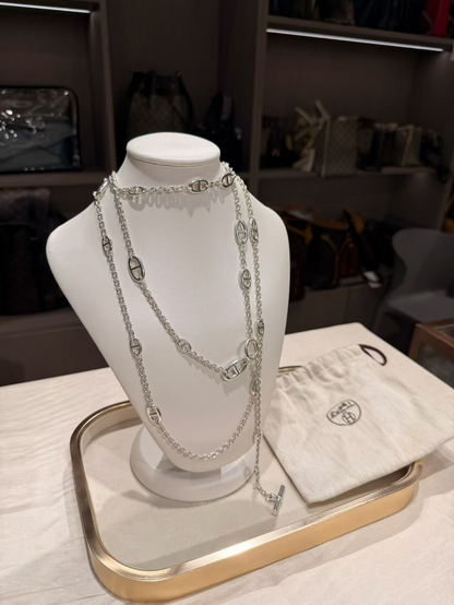 [Renovia Jewelry]Classic Silver Sweater Chain