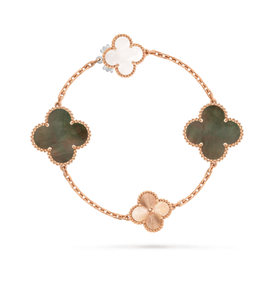 [Renovia Jewelry]DETACHABLE CLOVER 15(11+4) FLOWER SILVER NECKLACE SET