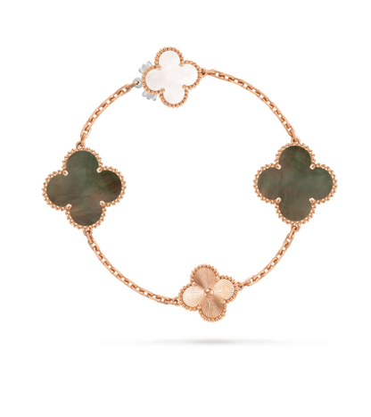 [Renovia Jewelry]DETACHABLE CLOVER 15(11+4) FLOWER SILVER NECKLACE SET