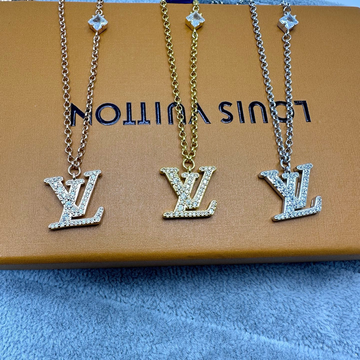 [Renovia Jewelry]FULL DIAMOND LETTER NECKLACE