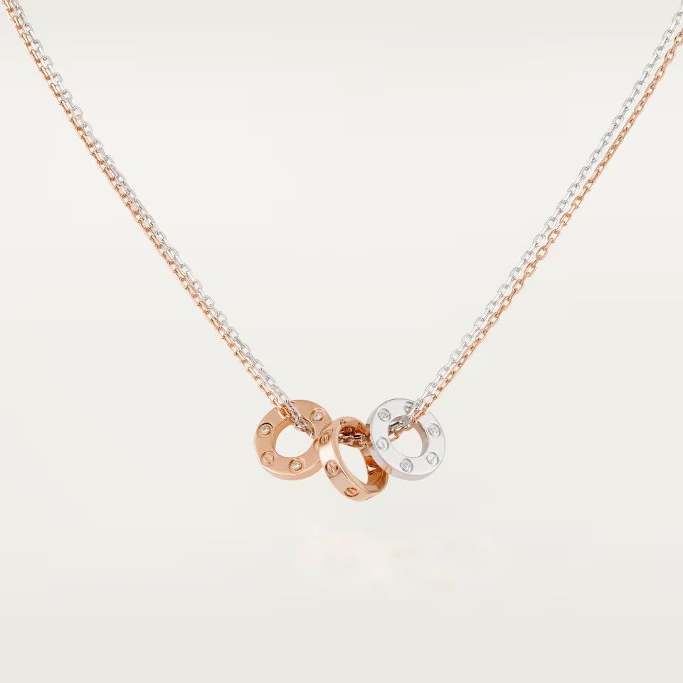 [Renovia Jewelry]LOVE 6 DIAMOND PENDANT NECKLACE