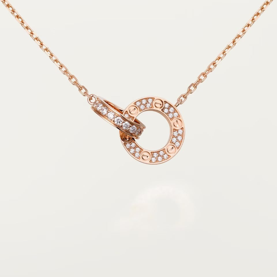 [Renovia Jewelry]LOVE  FULL DIAMOND PENDANT NECKLACE