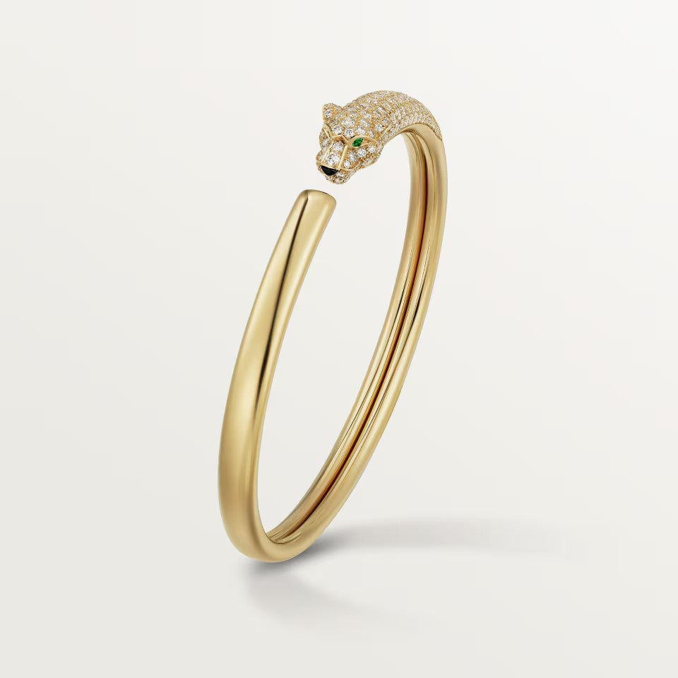 [Renovia Jewelry]PANTHERE HALF DIAMOND OPEN BRACELET