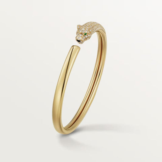 [Renovia Jewelry]PANTHERE HALF DIAMOND OPEN BRACELET