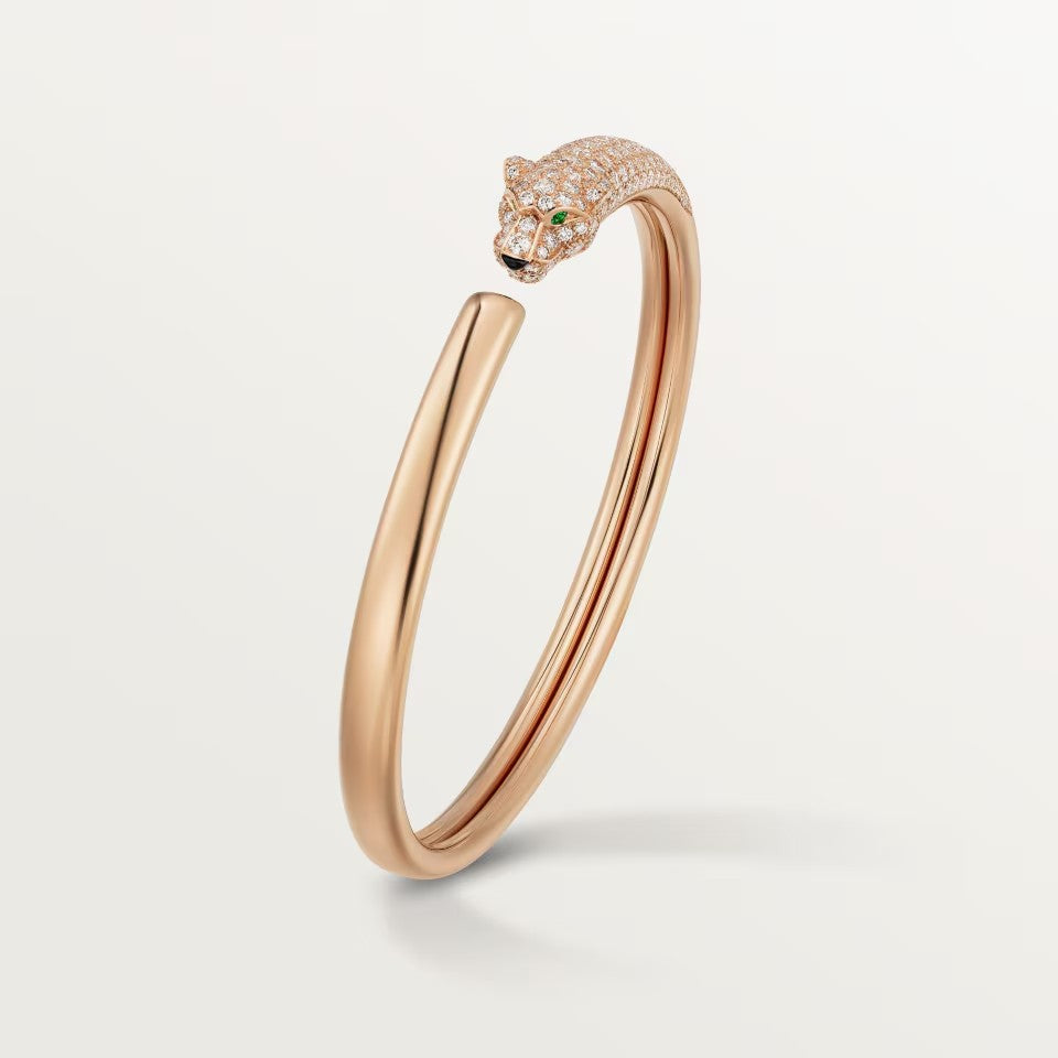 [Renovia Jewelry]PANTHERE HALF DIAMOND OPEN BRACELET