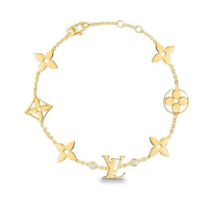 [Renovia Jewelry]STAR AND SUN 7 MOTIFS GOLD BRACELET