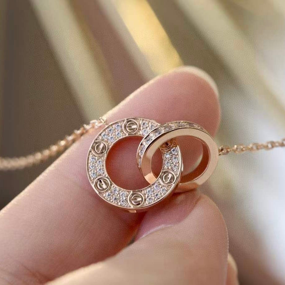 [Renovia Jewelry]LOVE  FULL DIAMOND PENDANT NECKLACE