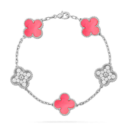 [Renovia Jewelry] CLOVER 5 MOTIFS  PINK MOP BRACELET COLLECTION