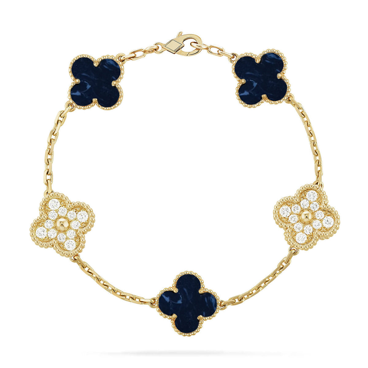 [Renovia Jewelry]CLOVER 5 MOTIF PIETERSITE BRACELET COLLECTION