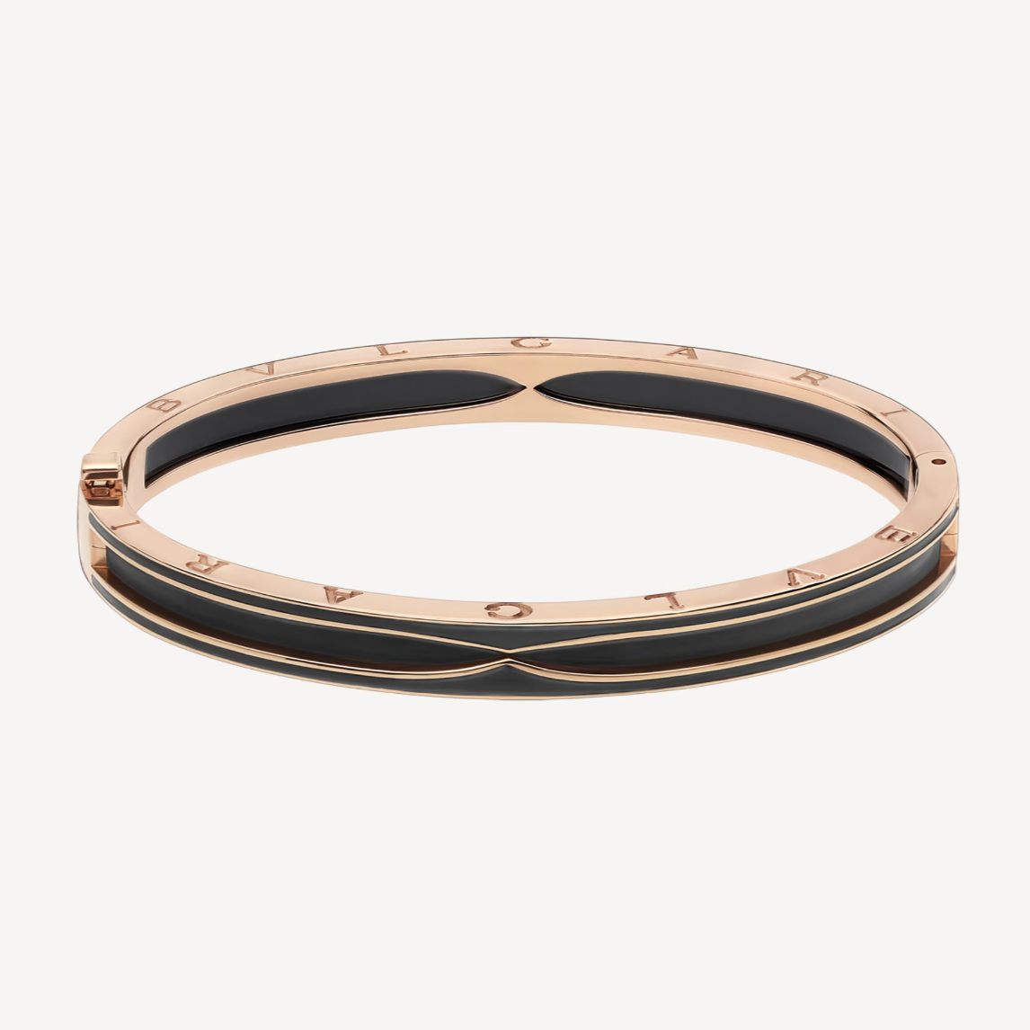 [Renovia Jewelry]ZERO 1 PINK GOLD WITH MATTE BLACK CERAMIC BRACELET