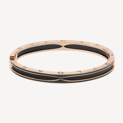 [Renovia Jewelry]ZERO 1 PINK GOLD WITH MATTE BLACK CERAMIC BRACELET