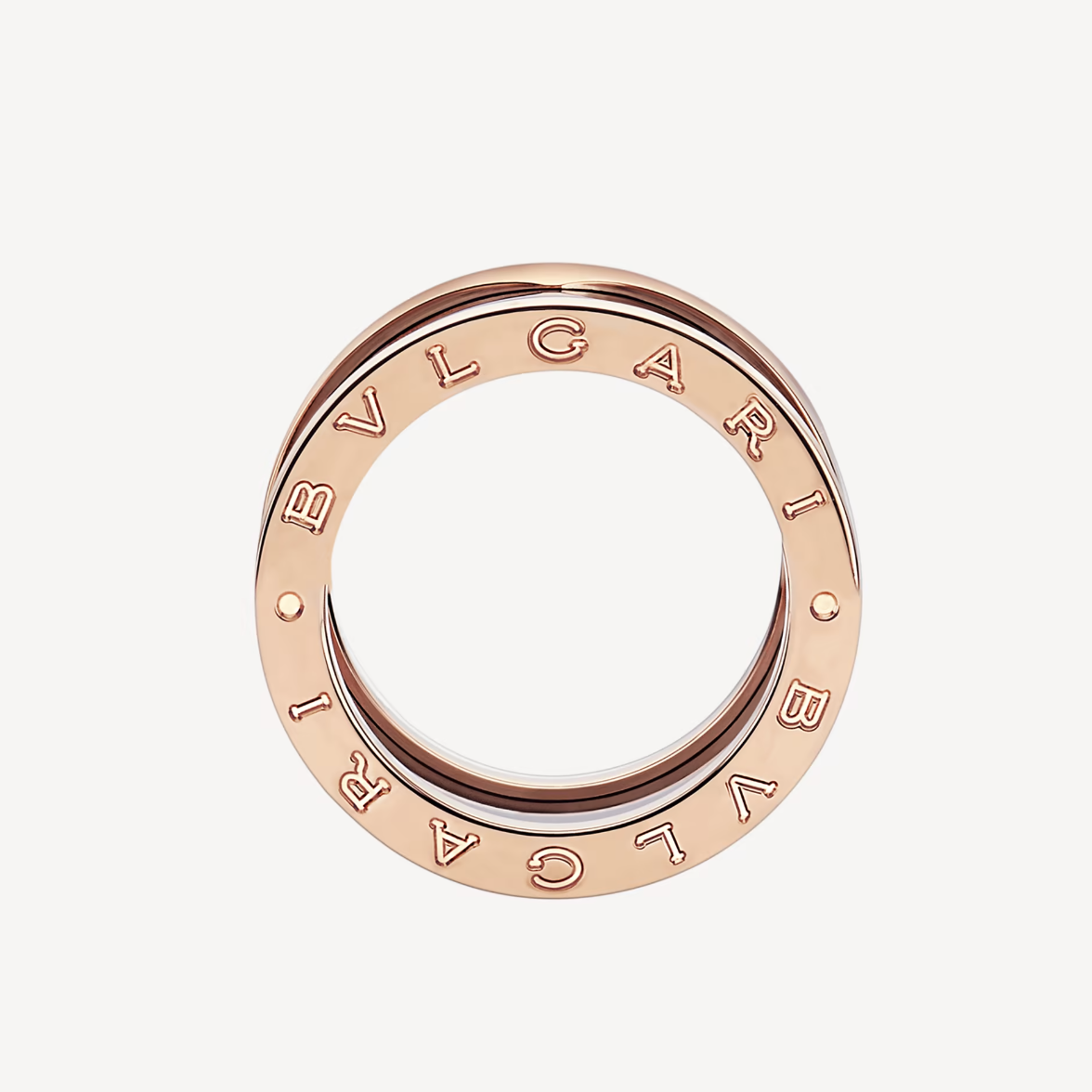 [Renovia Jewelry]ZERO 1 FOUR-BAND LOOPS AND BLACK CERAMIC SPIRAL PINK GOLD RING