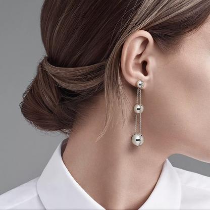 [Renovia Jewelry]TRIPLE DROP SILVER EARRINGS