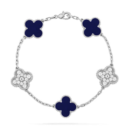 [Renovia Jewelry]CLOVER 5 MOTIF LAPIS LAZULI BRACELET COLLECTION