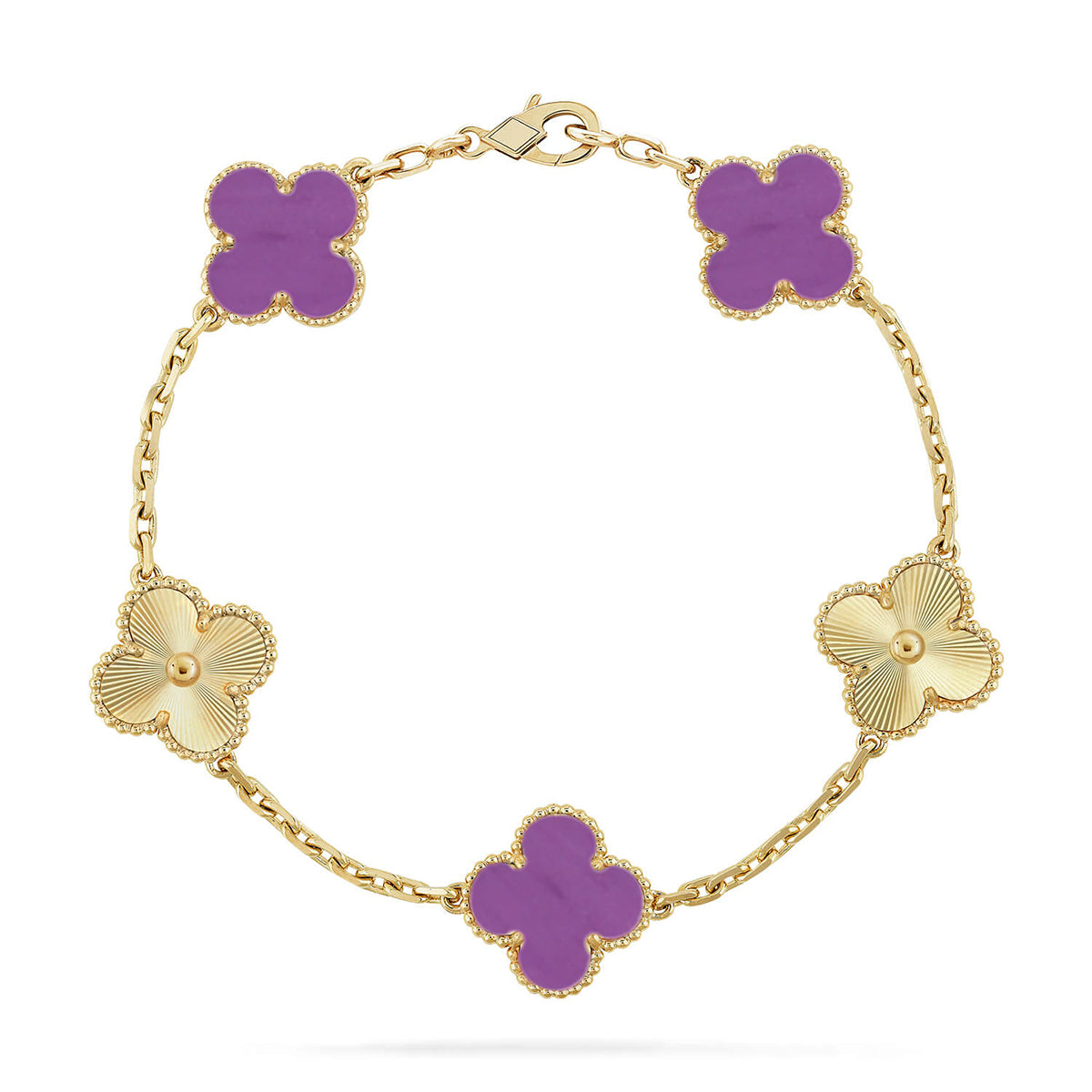 [Renovia Jewelry] CLOVER 5 MOTIF VIOLET BRACELET COLLECTION