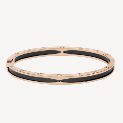 [Renovia Jewelry]ZERO 1 PINK GOLD WITH BLACK CERAMIC BRACELET
