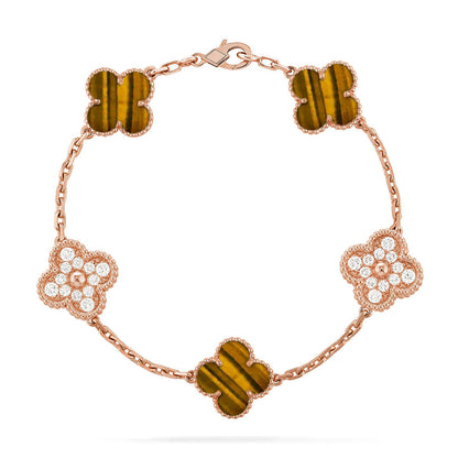 [Renovia Jewelry] CLOVER 5 MOTIFS TIGER EYE BRACELET COLLECTION