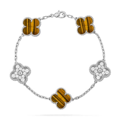 [Renovia Jewelry] CLOVER 5 MOTIFS TIGER EYE BRACELET COLLECTION