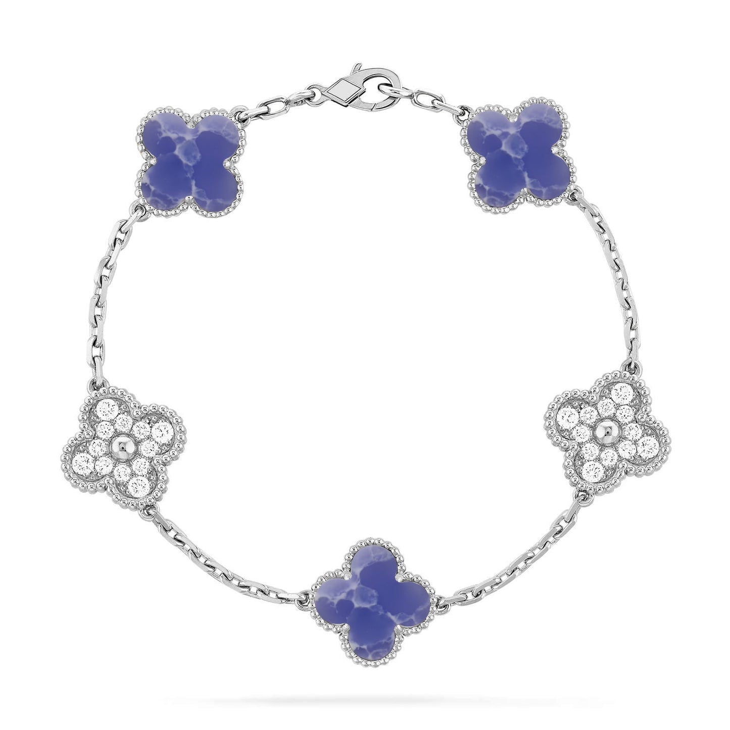 [Renovia Jewelry]CLOVER 5 MOTIF BLUE VEINS BRACELET COLLECTION
