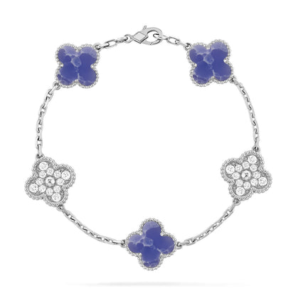 [Renovia Jewelry]CLOVER 5 MOTIF BLUE VEINS BRACELET COLLECTION