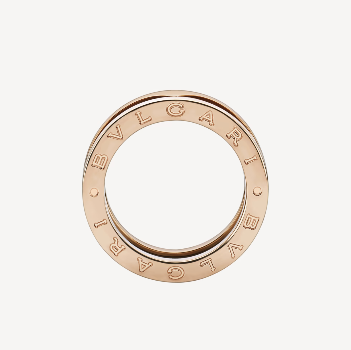 [Renovia Jewelry]ZERO 1 TWO-BAND LOOPS AND BLACK CERAMIC PINK GOLD RING