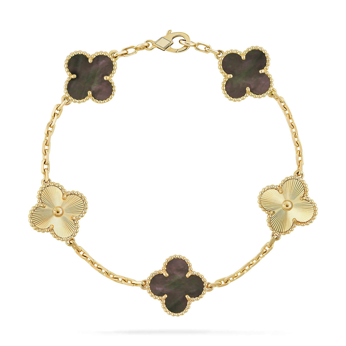 [Renovia Jewelry] CLOVER 5 MOTIF GRAY MOP BRACELET COLLECTION