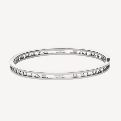 [Renovia Jewelry]ZERO 1 SPIRAL LOGO SILVER BRACELET