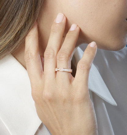 [Renovia Jewelry]ALLIANCE LIENS VIDENCE PAVED DIAMOND 4MM RING
