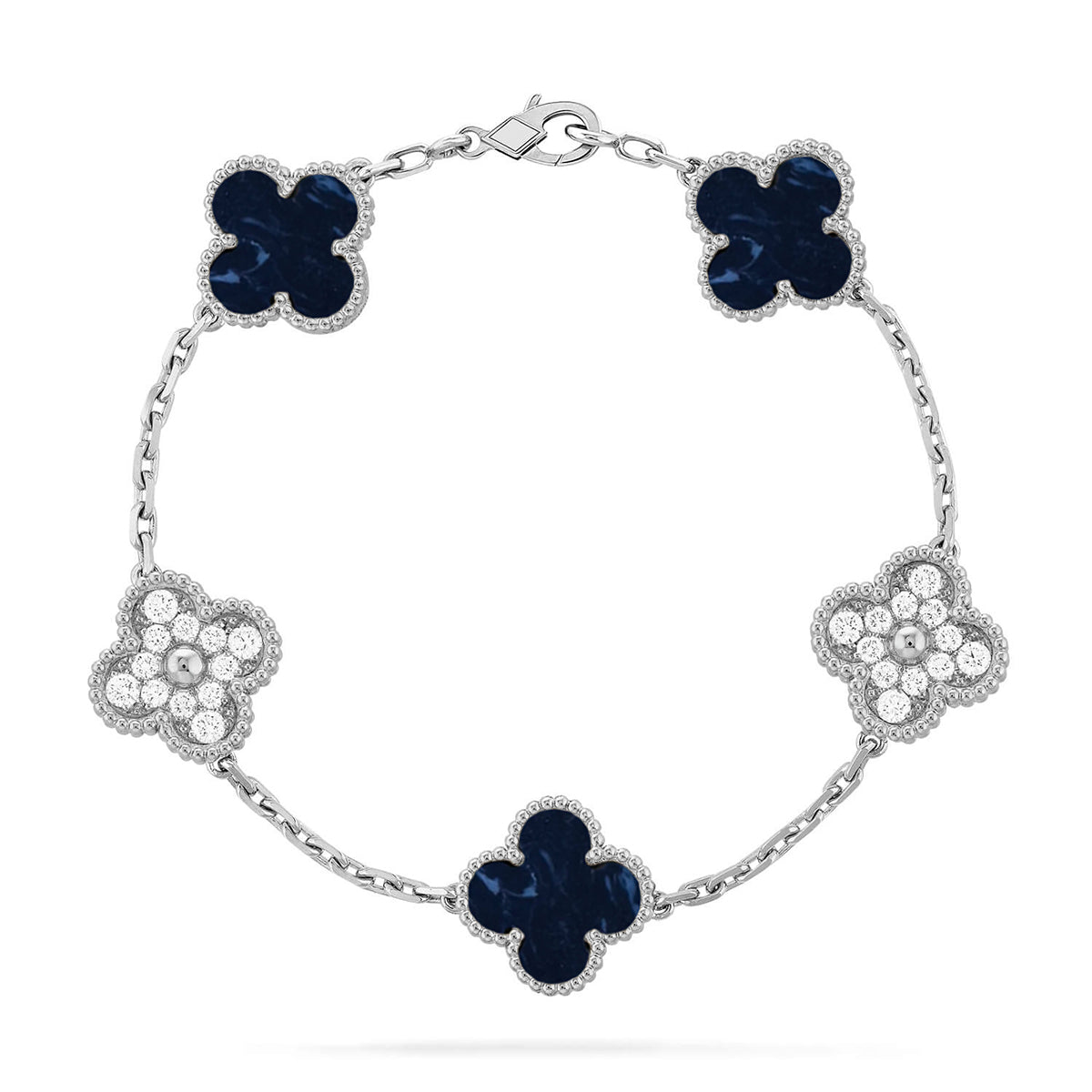 [Renovia Jewelry]CLOVER 5 MOTIF PIETERSITE BRACELET COLLECTION