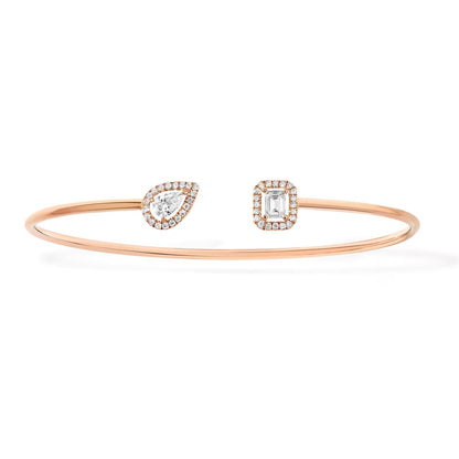 [Renovia Jewelry]JONC FLEX MY TWIN TOI & MOI SILVER DIAMOND BRACELET