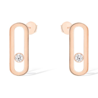 [Renovia Jewelry]MOVE UNO SMALL 1 DIAMOND EARRINGS