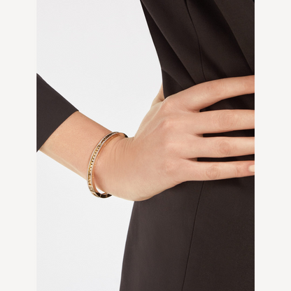 [Renovia Jewelry]ZERO 1 SPIRAL AND PAVED DIAMOND GOLD BRACELET