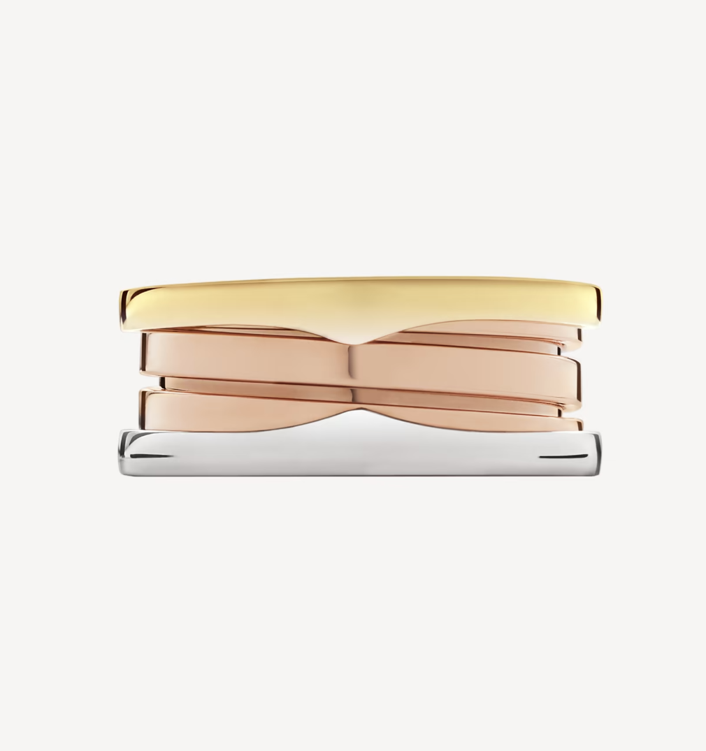 [Renovia Jewelry]ZERO 1 THREE-BAND ROSE WHITE AND YELLOW RING