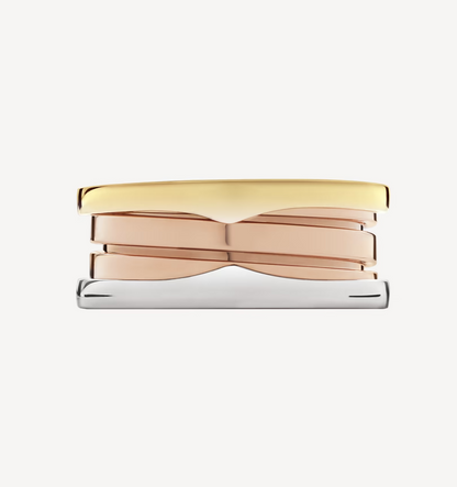 [Renovia Jewelry]ZERO 1 THREE-BAND ROSE WHITE AND YELLOW RING