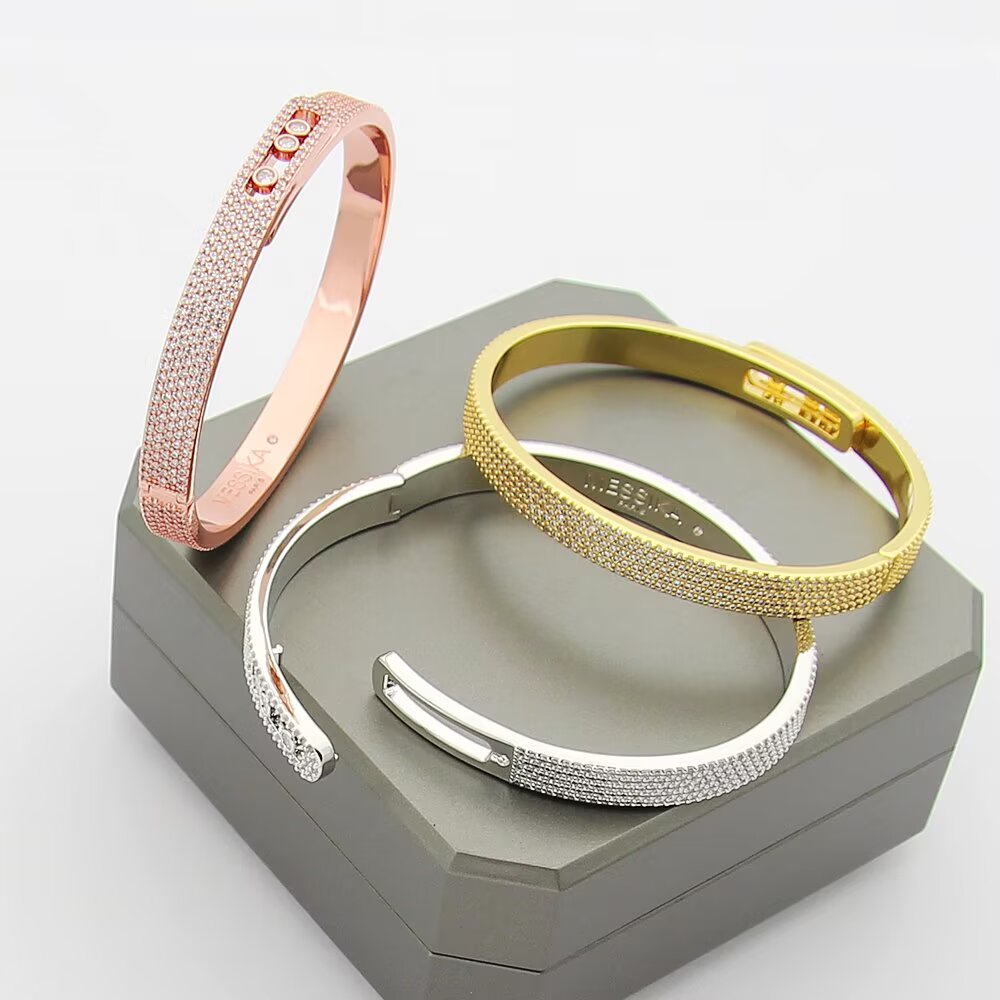 [Renovia Jewelry]Move Noa Full Pavé Diamond Bangle Bracelet
