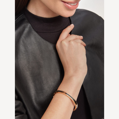 [Renovia Jewelry]ZERO 1 PINK GOLD WITH BLACK CERAMIC BRACELET